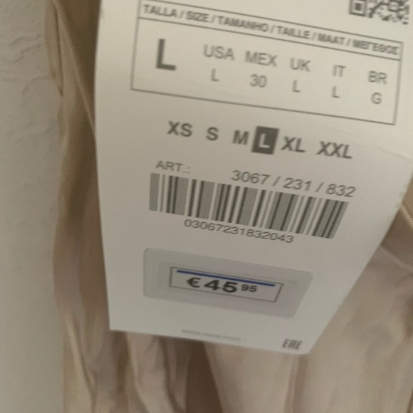 ZARA CHAMPAGNE SATIN EFFECT SLIP DRESS size large new tags - Picture 8 of 16